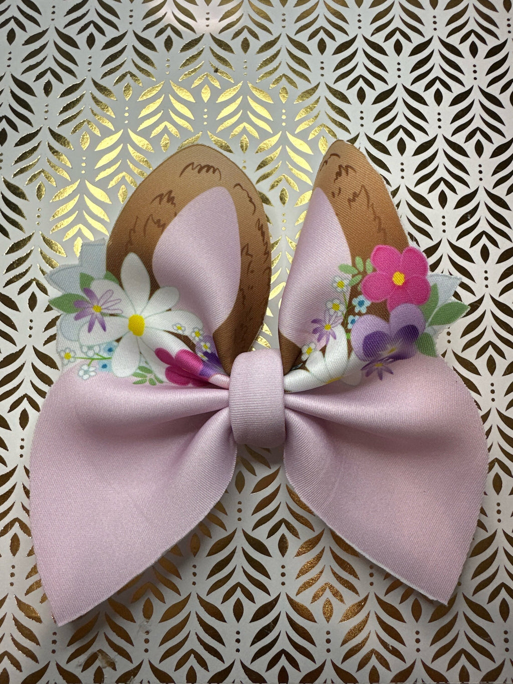 Pastel Spring Garden Shapes Bubble Neoprene Hair Bows