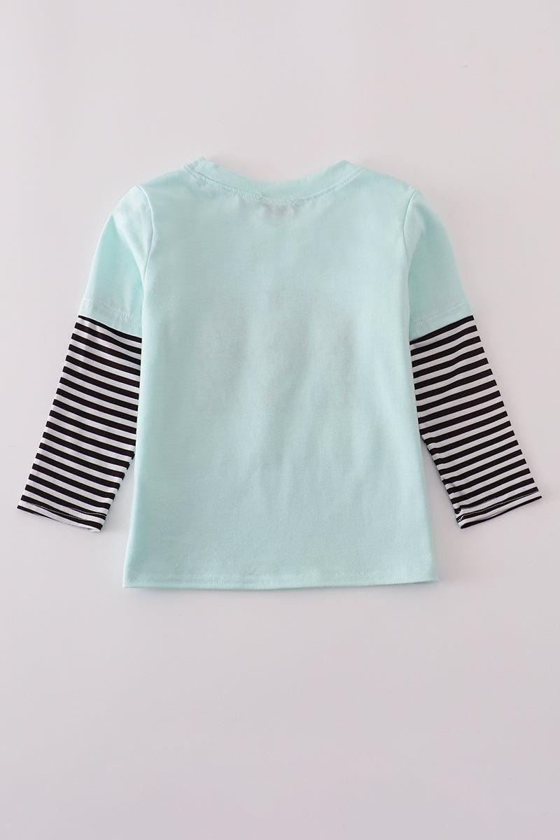 Blue GOIN To The ZOO embroidery top