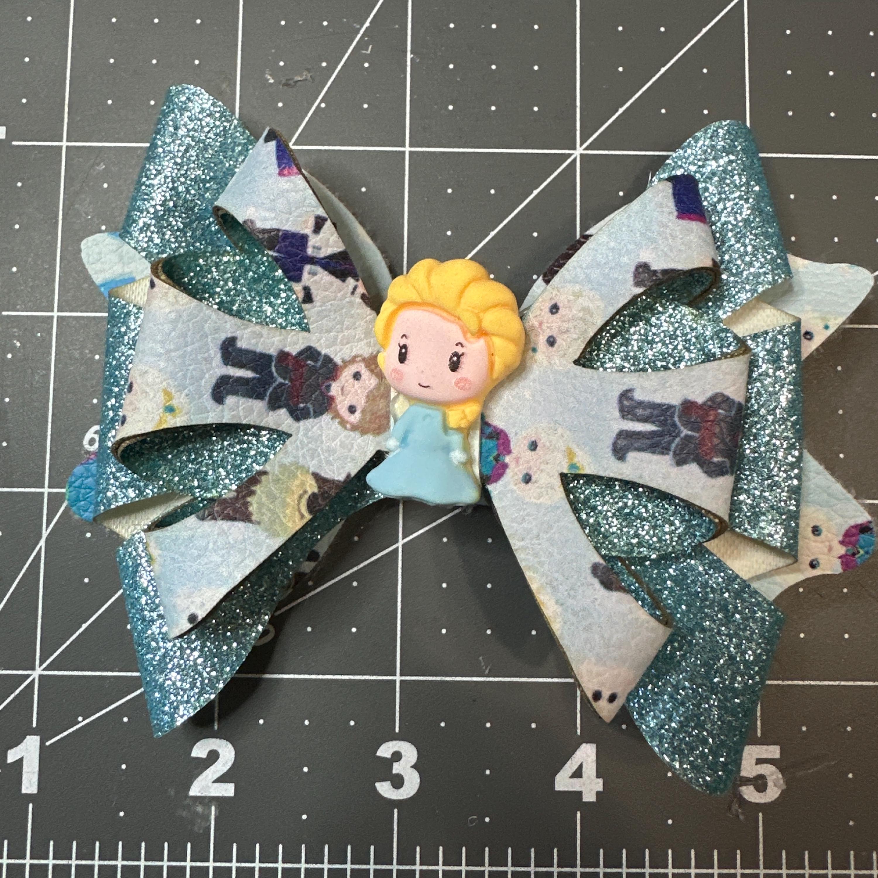 Character Faux Leather Hair bows 2