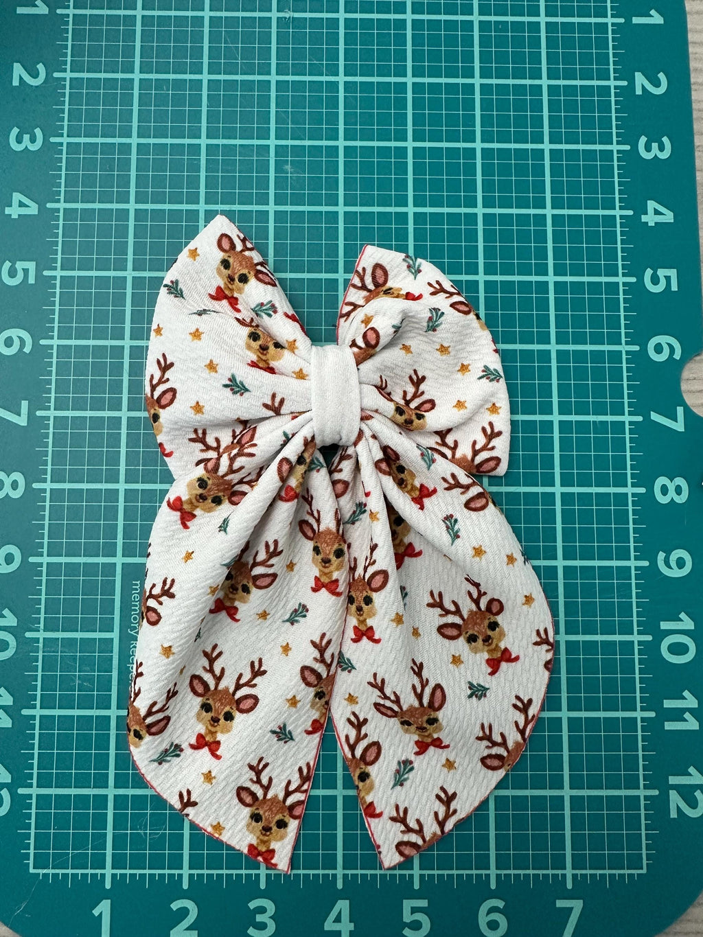 Vintage Christmas Flowy Sailor Fabric Hair Bows