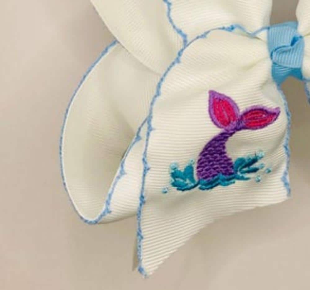 Mermaid Tail Moonstitch Bow