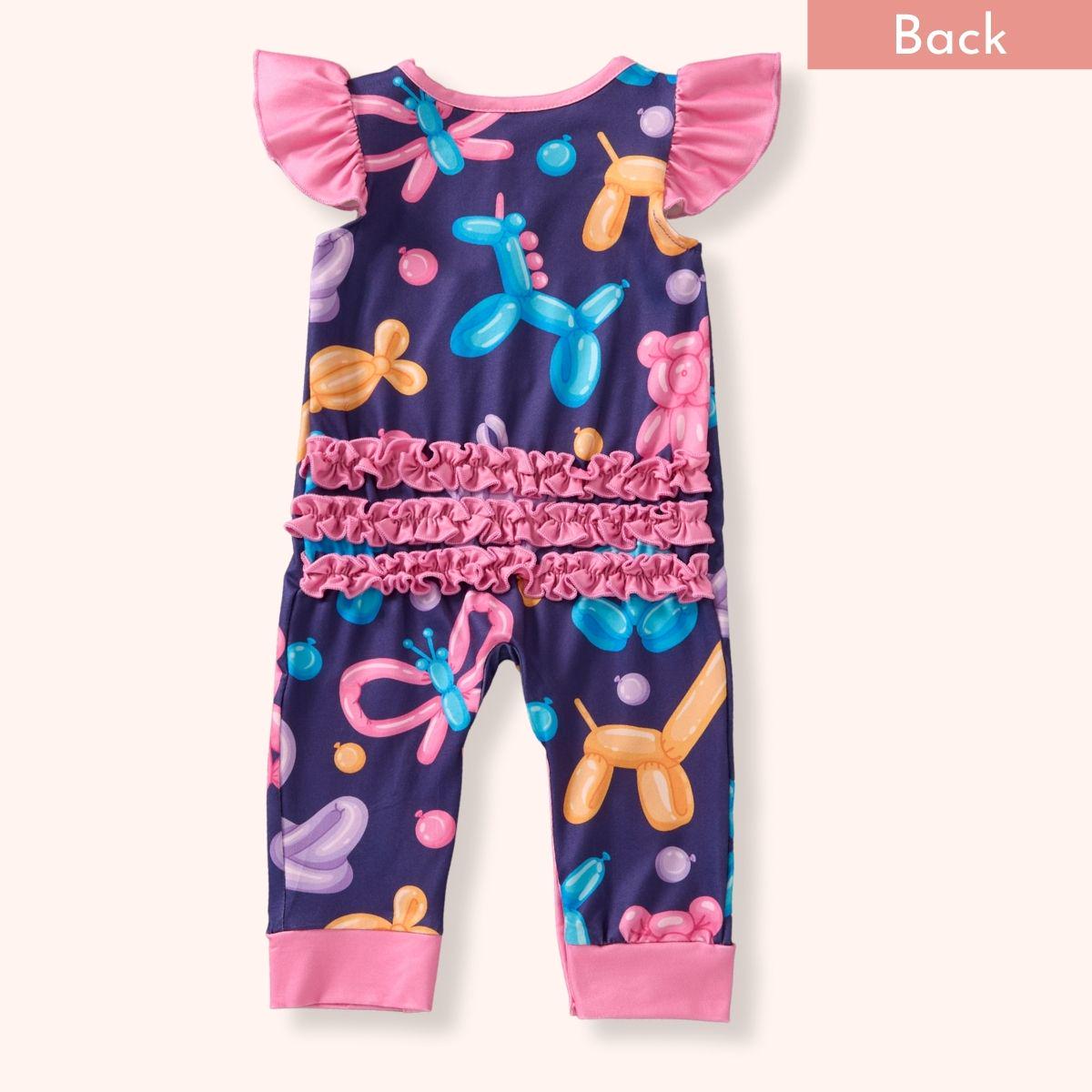 Balloon Friends Girls' Romper