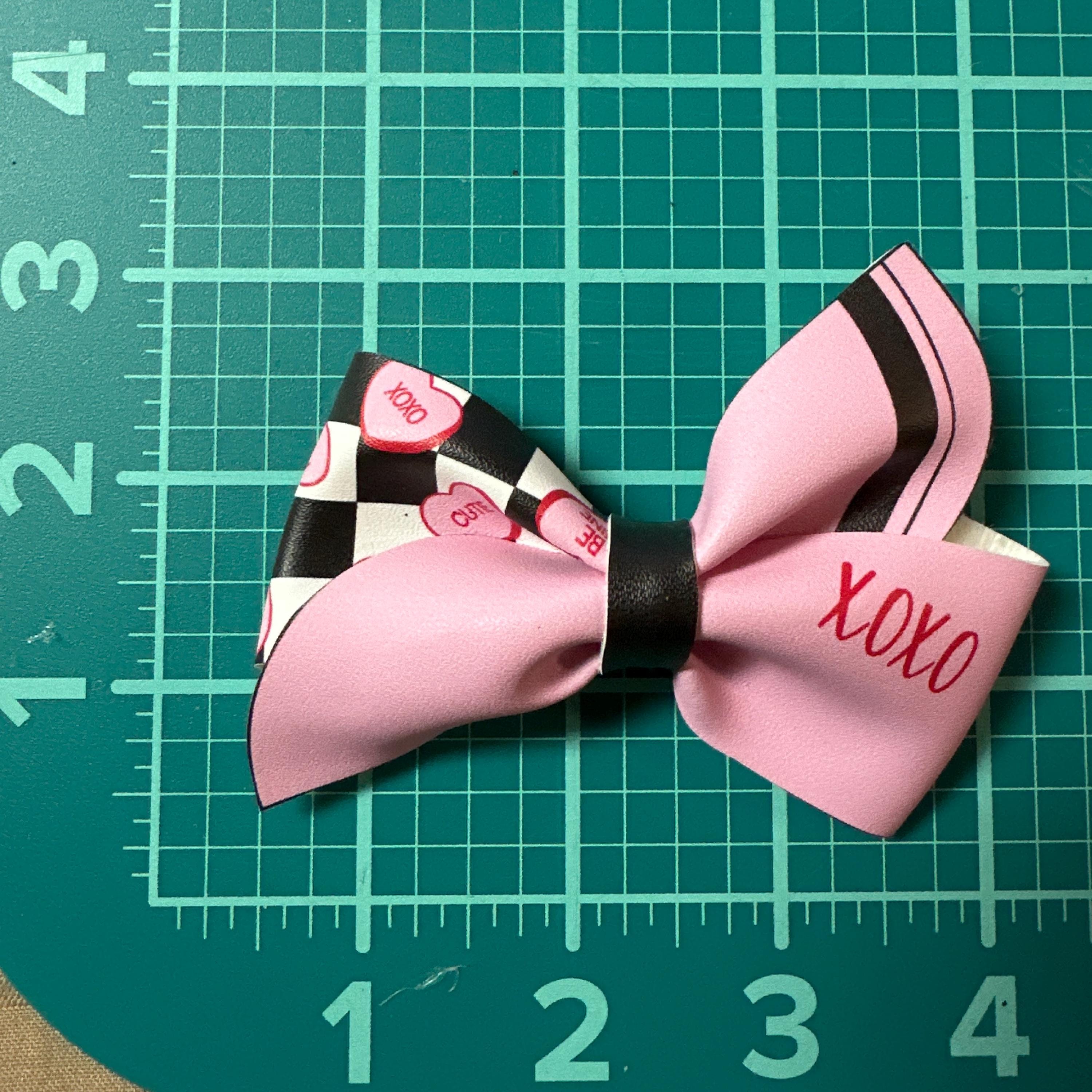Sweet Treats Pinwheel Faux Leather Hair Bows
