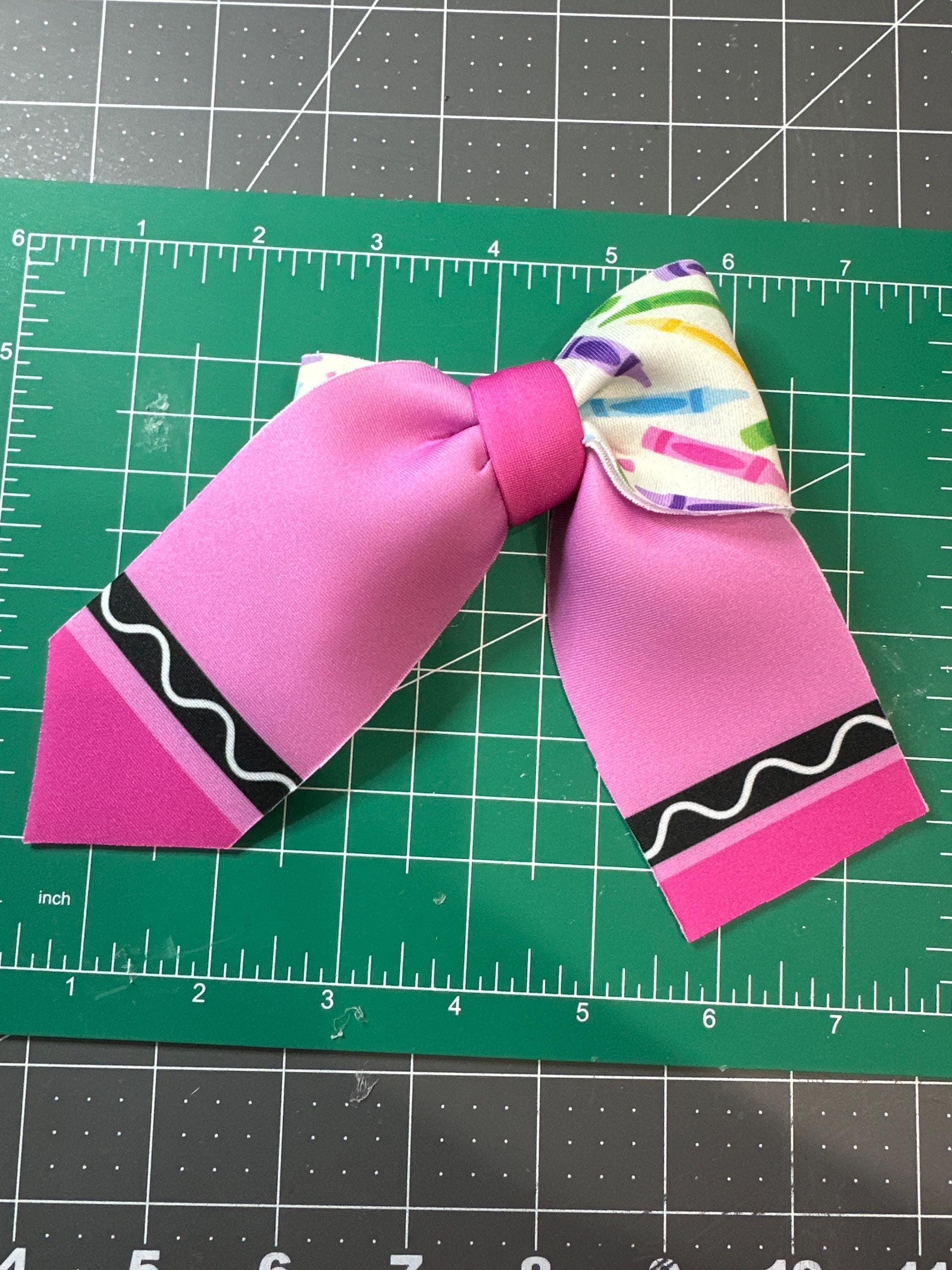 Scattered Crayons Sailor Neoprene Hair Bows