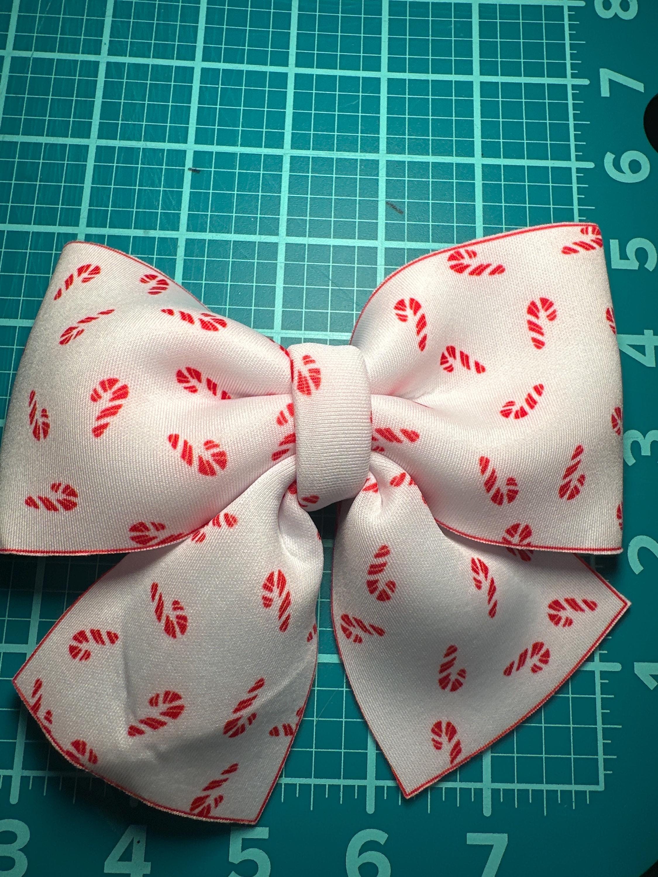 Candy Canes & Stripes Layered Neoprene Hair Bows