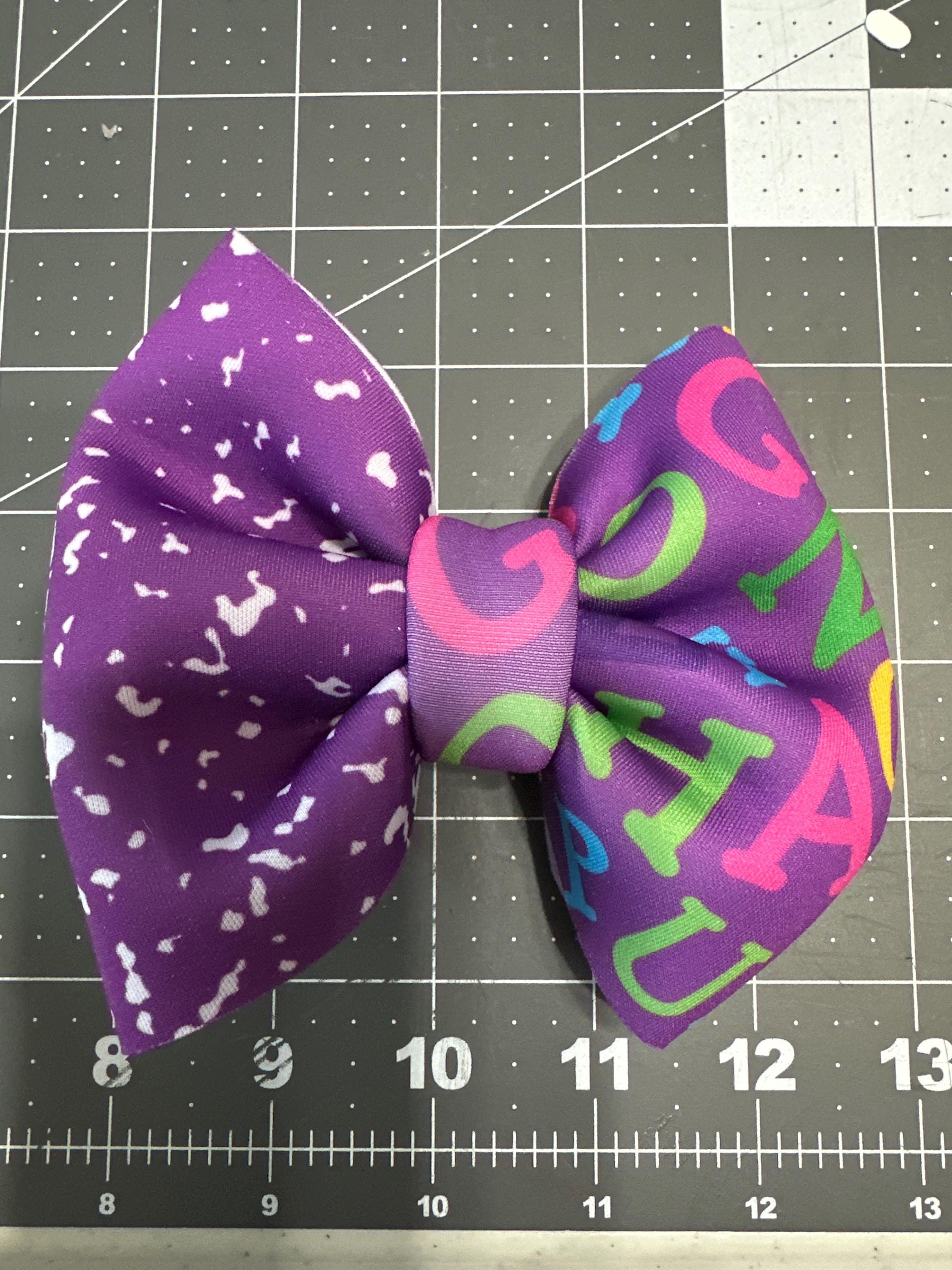 Alphabet Pinch Fabric Hair bow