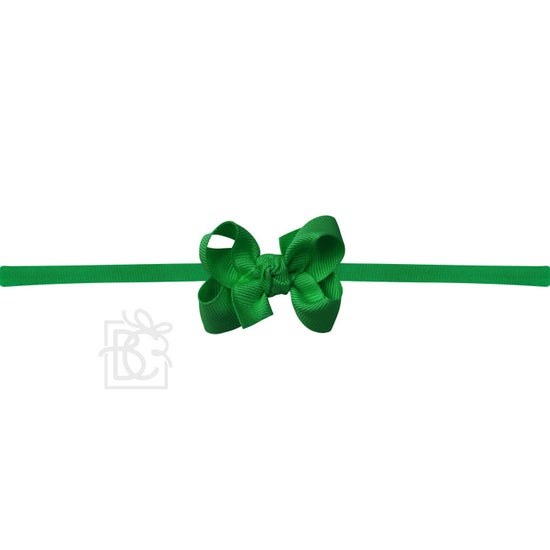 1/4" Nylon Pantyhose Headband with Signature Grosgrain Bow