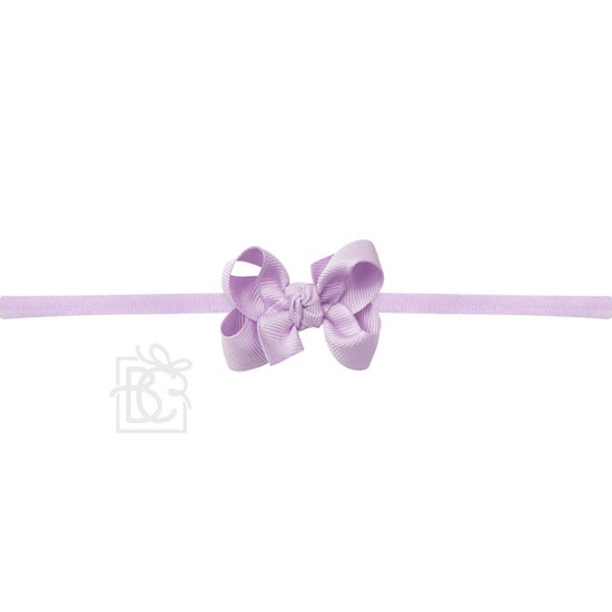 1/4" Nylon Pantyhose Headband W/Signature Grosgrain Bow