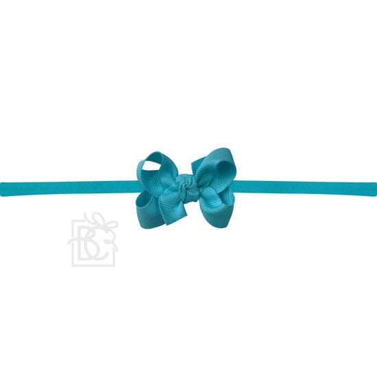1/4" Nylon Pantyhose Headband with Signature Grosgrain Bow