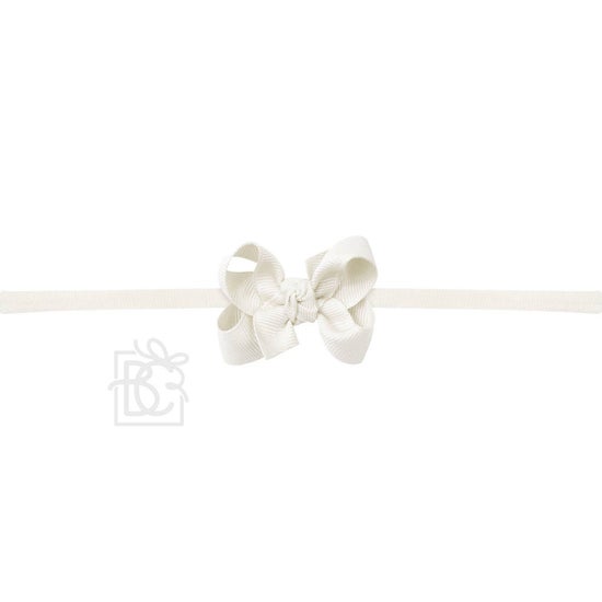 1/4" Nylon Pantyhose Headband with Signature Grosgrain Bow