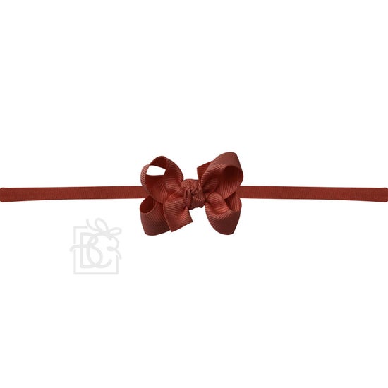 1/4" Nylon Pantyhose Headband with Signature Grosgrain Bow