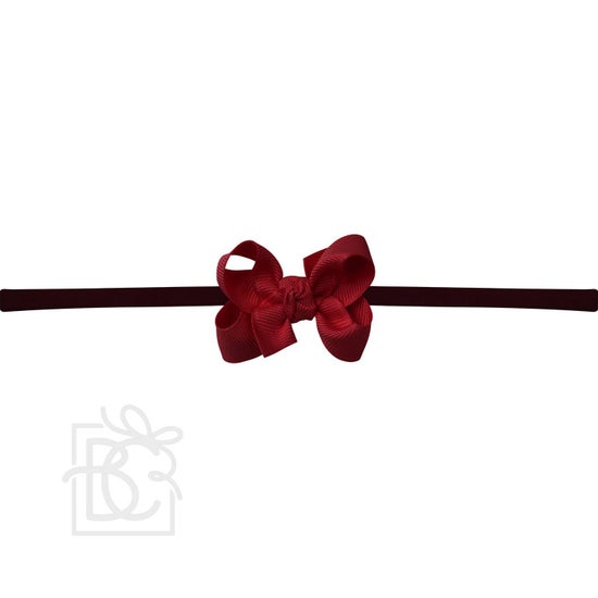 1/4" Nylon Pantyhose Headband with Signature Grosgrain Bow