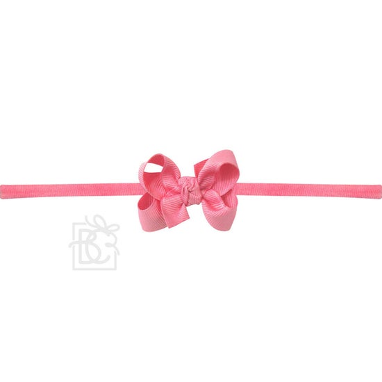 1/4" Nylon Pantyhose Headband with Signature Grosgrain Bow