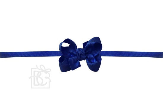 1/4" Nylon Pantyhose Headband W/Signature Grosgrain Bow