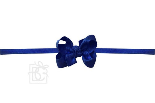 1/4" Nylon Pantyhose Headband W/Signature Grosgrain Bow