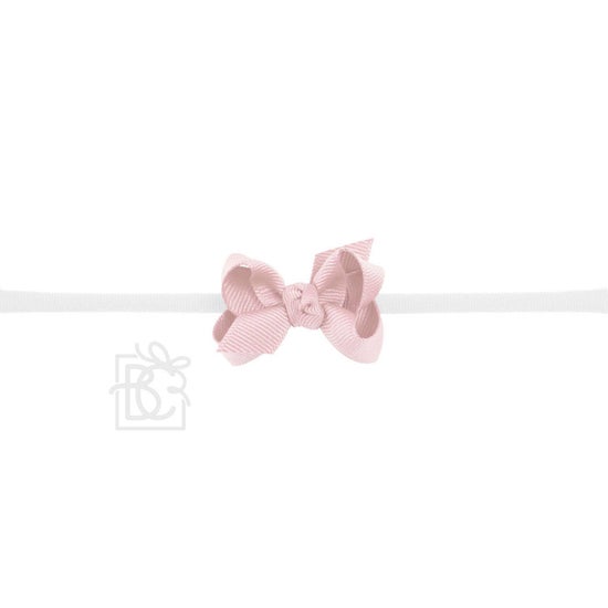 1/4" Nylon Pantyhose Headband with Signature Grosgrain Bow