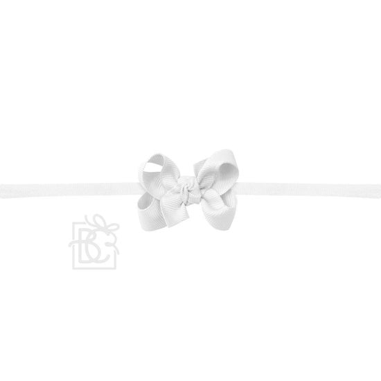 1/4" Nylon Pantyhose Headband with Signature Grosgrain Bow