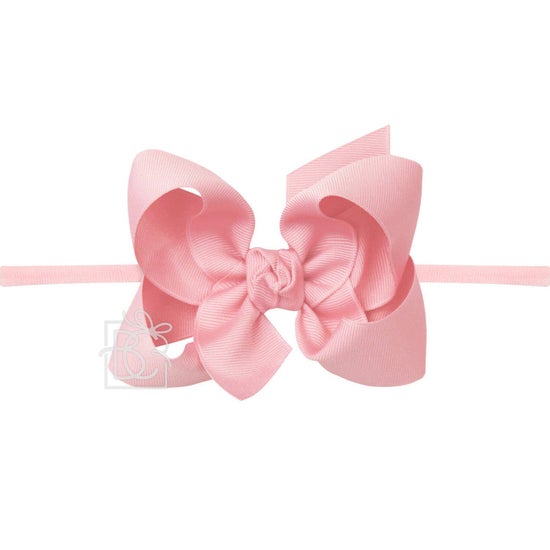 1/4" Nylon Pantyhose Headband with Signature Grosgrain Bow