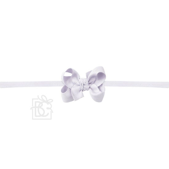 1/4" Nylon Pantyhose Headband W/Signature Grosgrain Bow