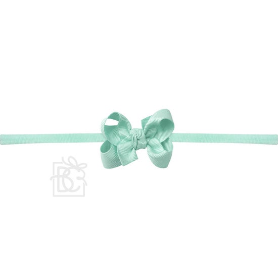 1/4" Nylon Pantyhose Headband with Signature Grosgrain Bow