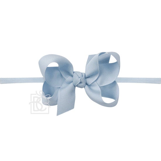 1/4" Nylon Pantyhose Headband with Signature Grosgrain Bow