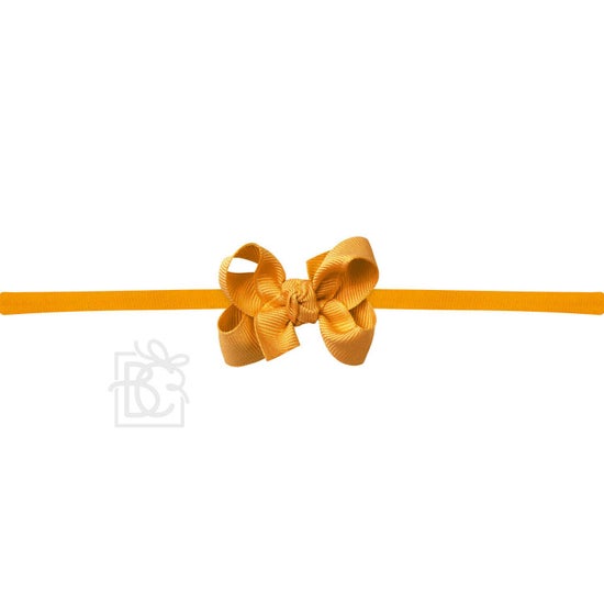 1/4" Nylon Pantyhose Headband with Signature Grosgrain Bow