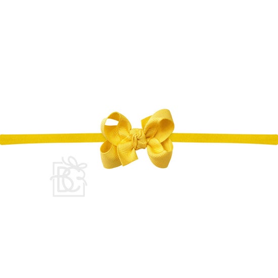 1/4" Nylon Pantyhose Headband with Signature Grosgrain Bow