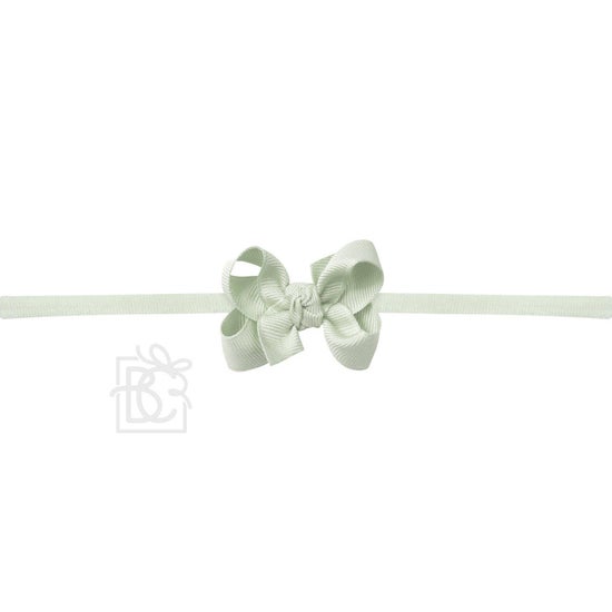 1/4" Nylon Pantyhose Headband with Signature Grosgrain Bow