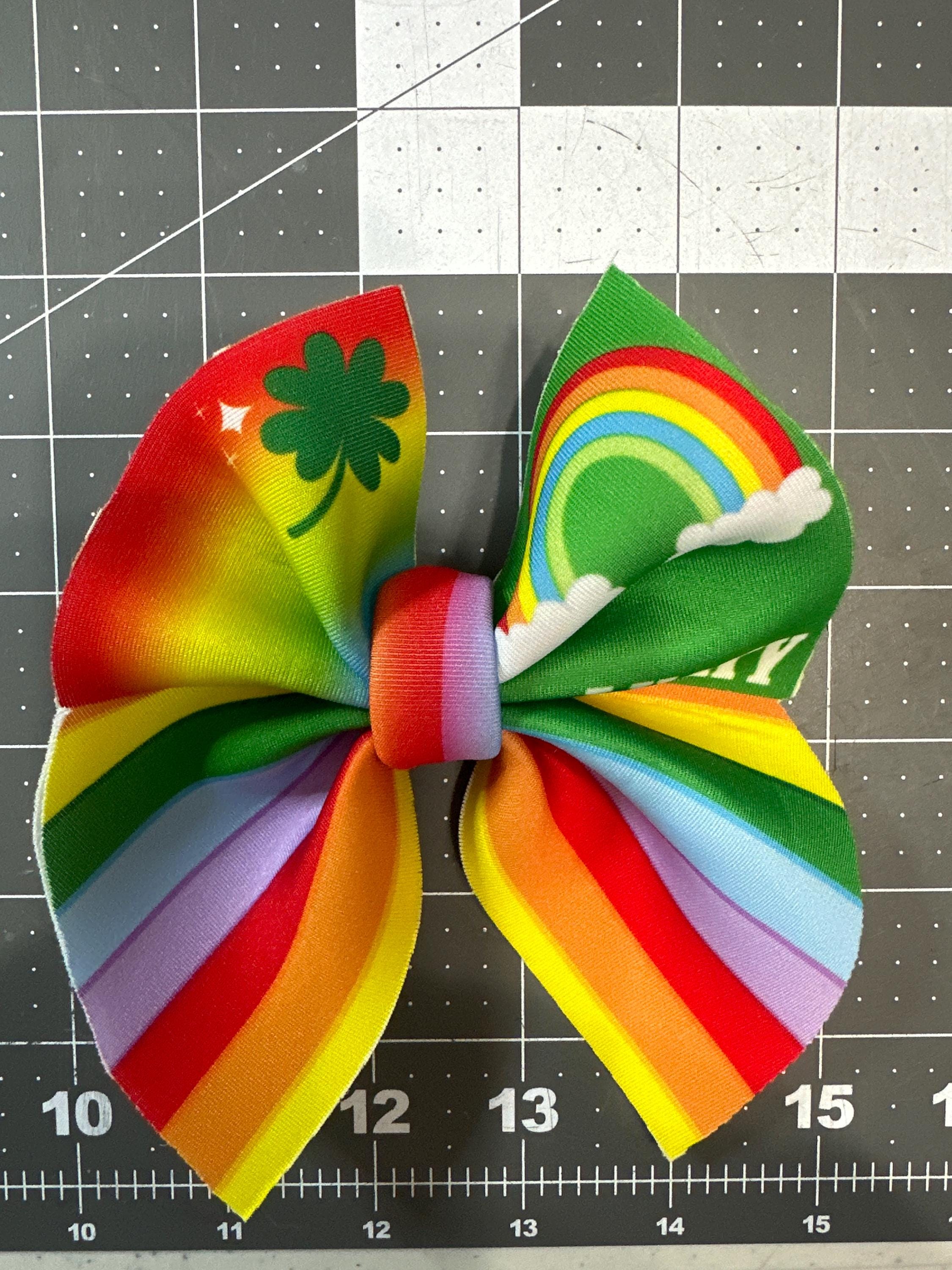 Lucky Leprechaun Shapes Bubble Neoprene Hair Bows
