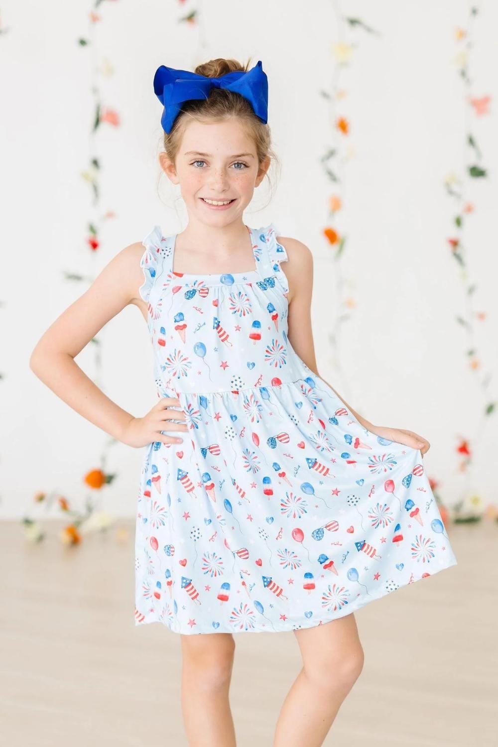 Mer-Made in USA Ruffle Cross Back Dress