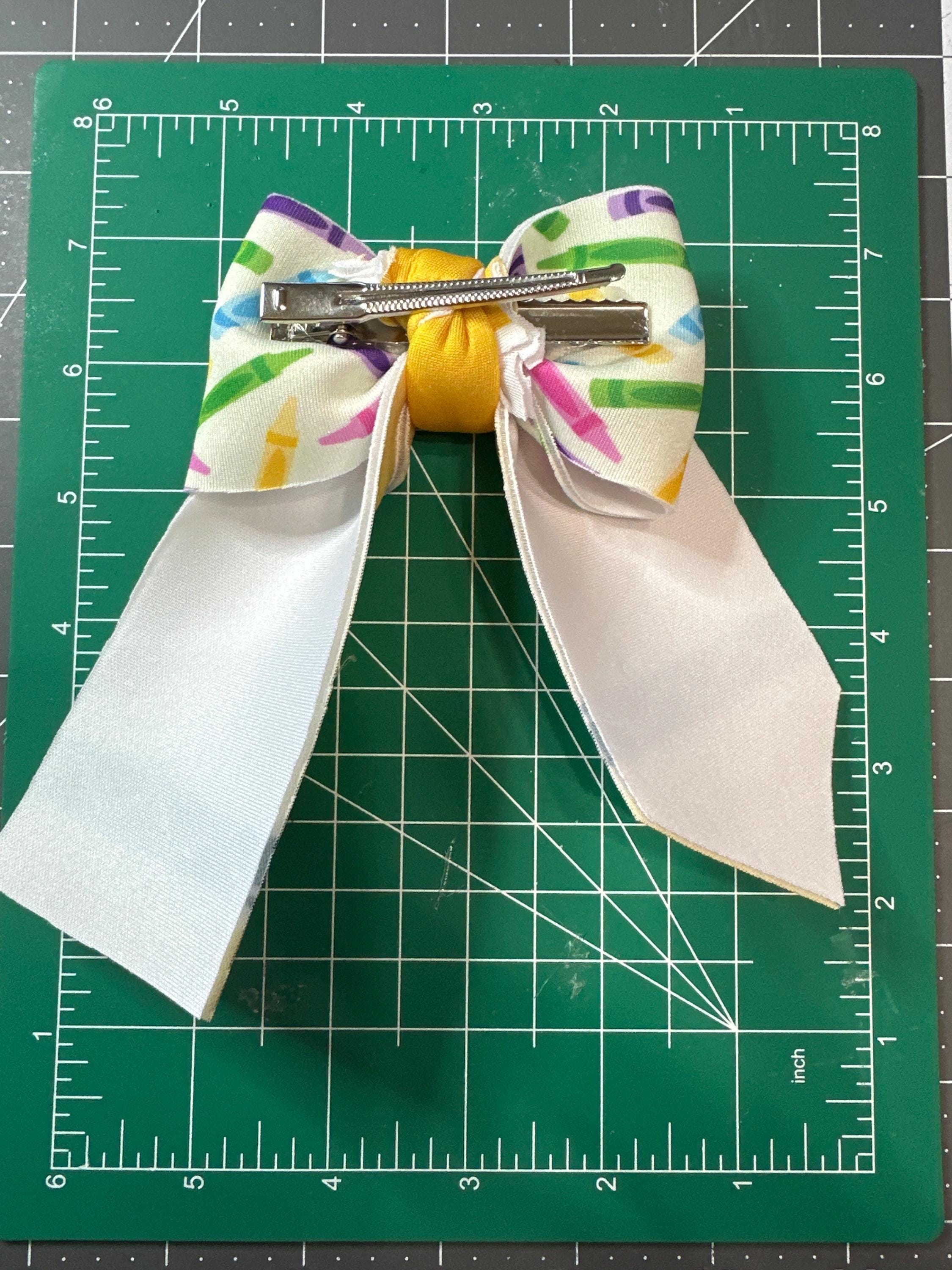 Scattered Crayons Sailor Neoprene Hair Bows
