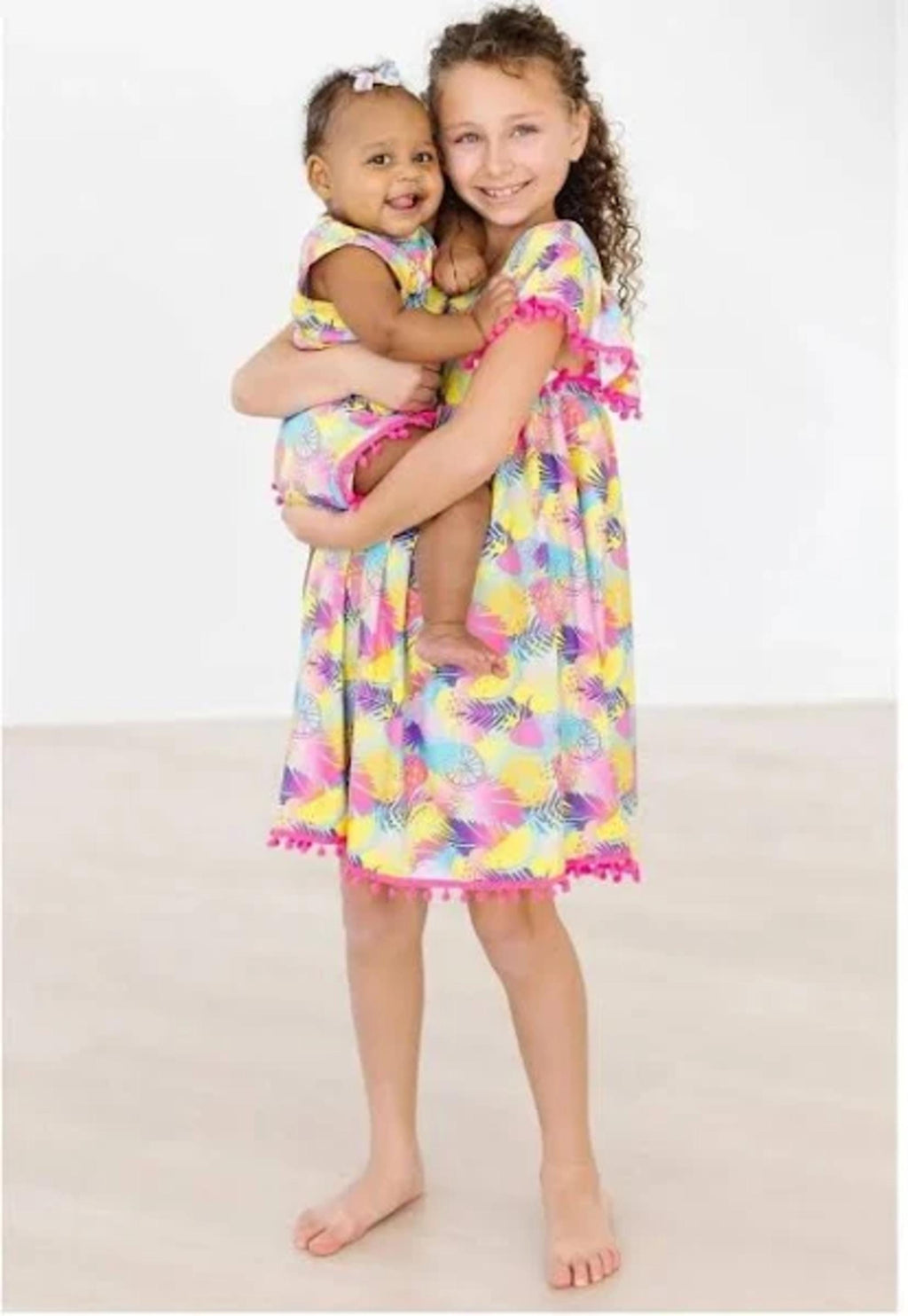 Tropical Glow Pom Pom Dress