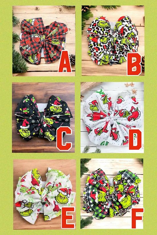 Big Tassel Mr.Grinch Printed Headbands
