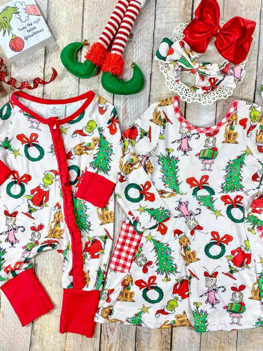 It's Grinchmas Time Twirl Dress