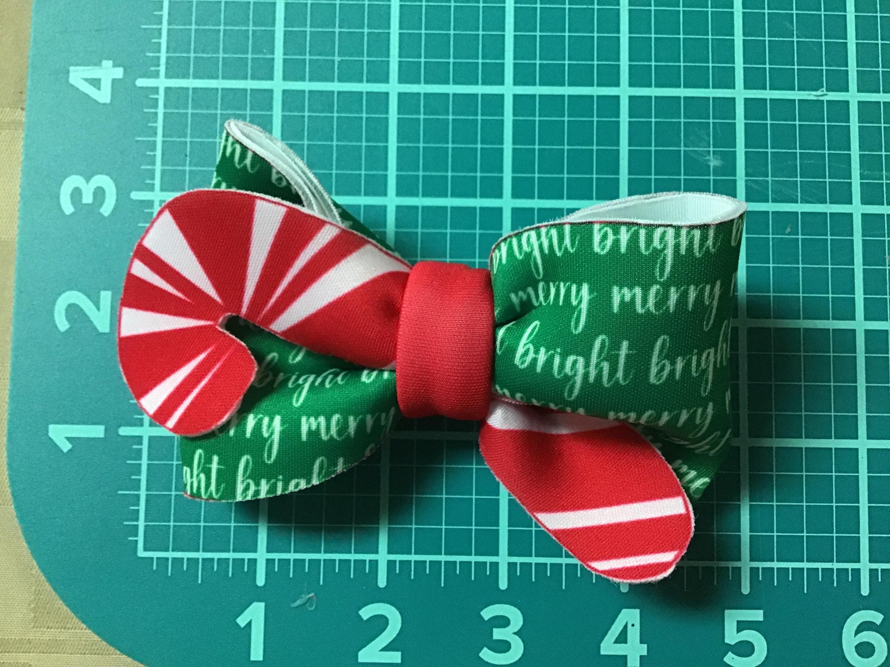Christmas Goodies Pinwheel Neoprene Hair bow
