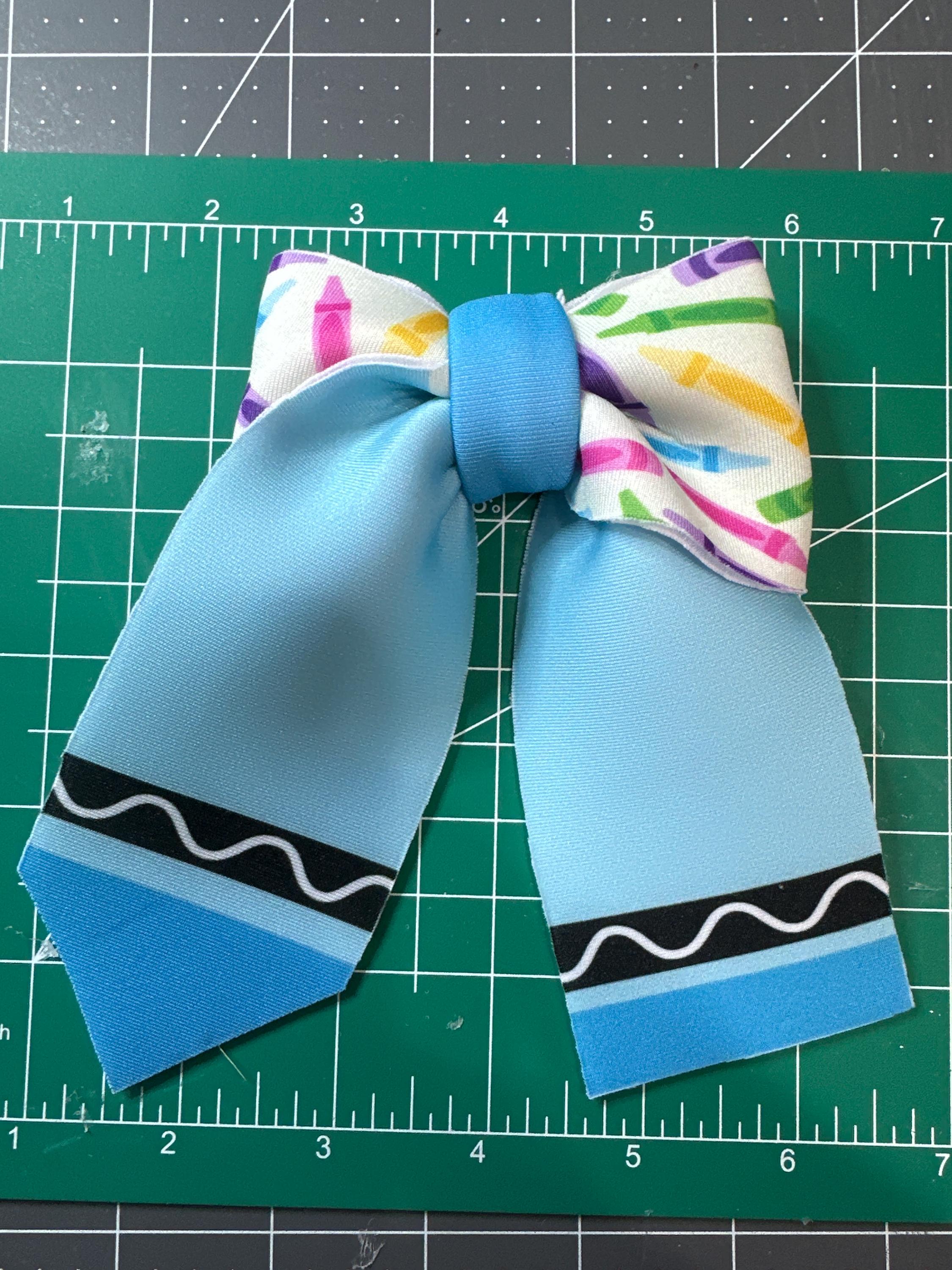 Scattered Crayons Sailor Neoprene Hair Bows