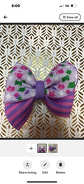Alice in Wonderland Pinwheel Hair bow