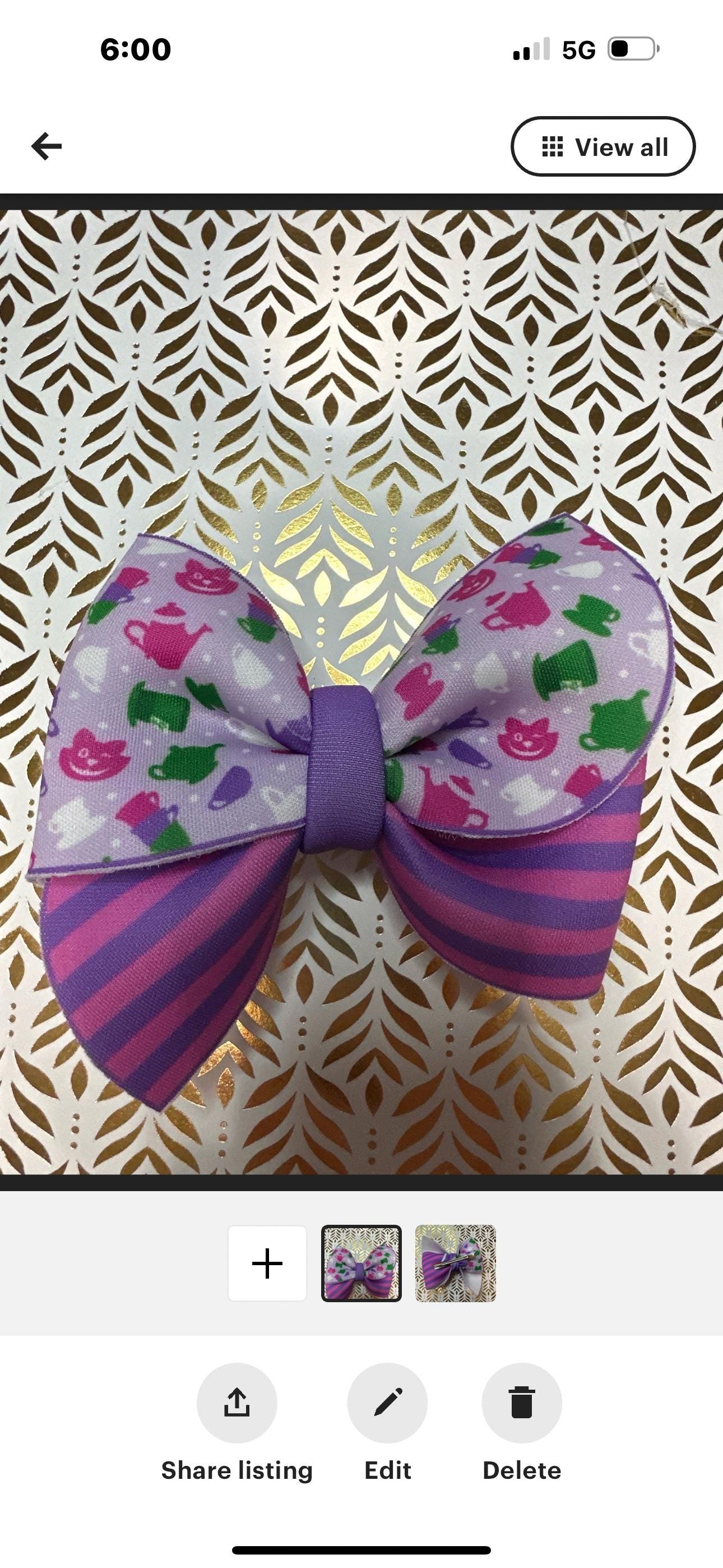 Alice in Wonderland Pinwheel Hair bow