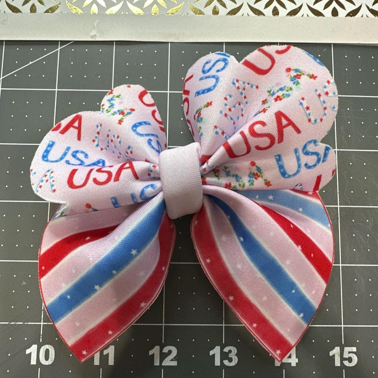 Floral USA Shapes Bubble Neoprene Hair bows