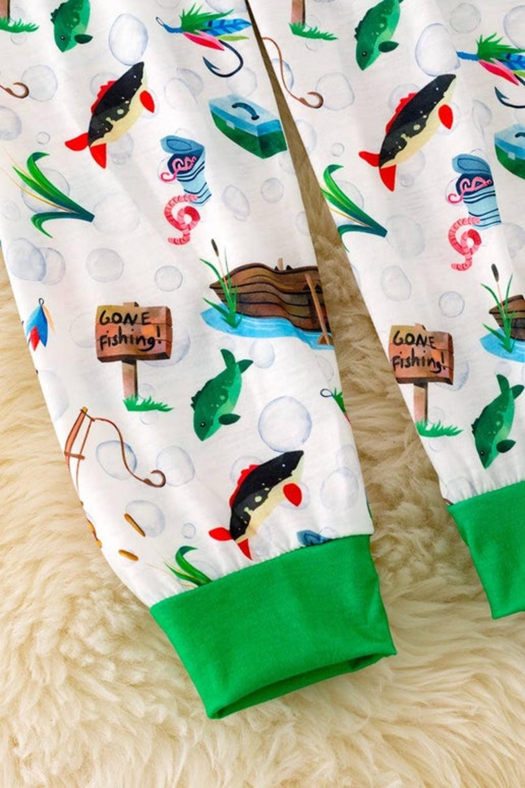 Gone Fishing Boys Printed Pajamas