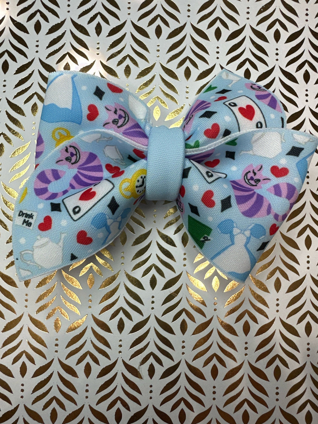 Alice in Wonderland Pinwheel Hair bow