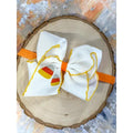 Fall Embroidered Moonstitch Bow Headband