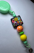 Beaded Retractable Lanyard