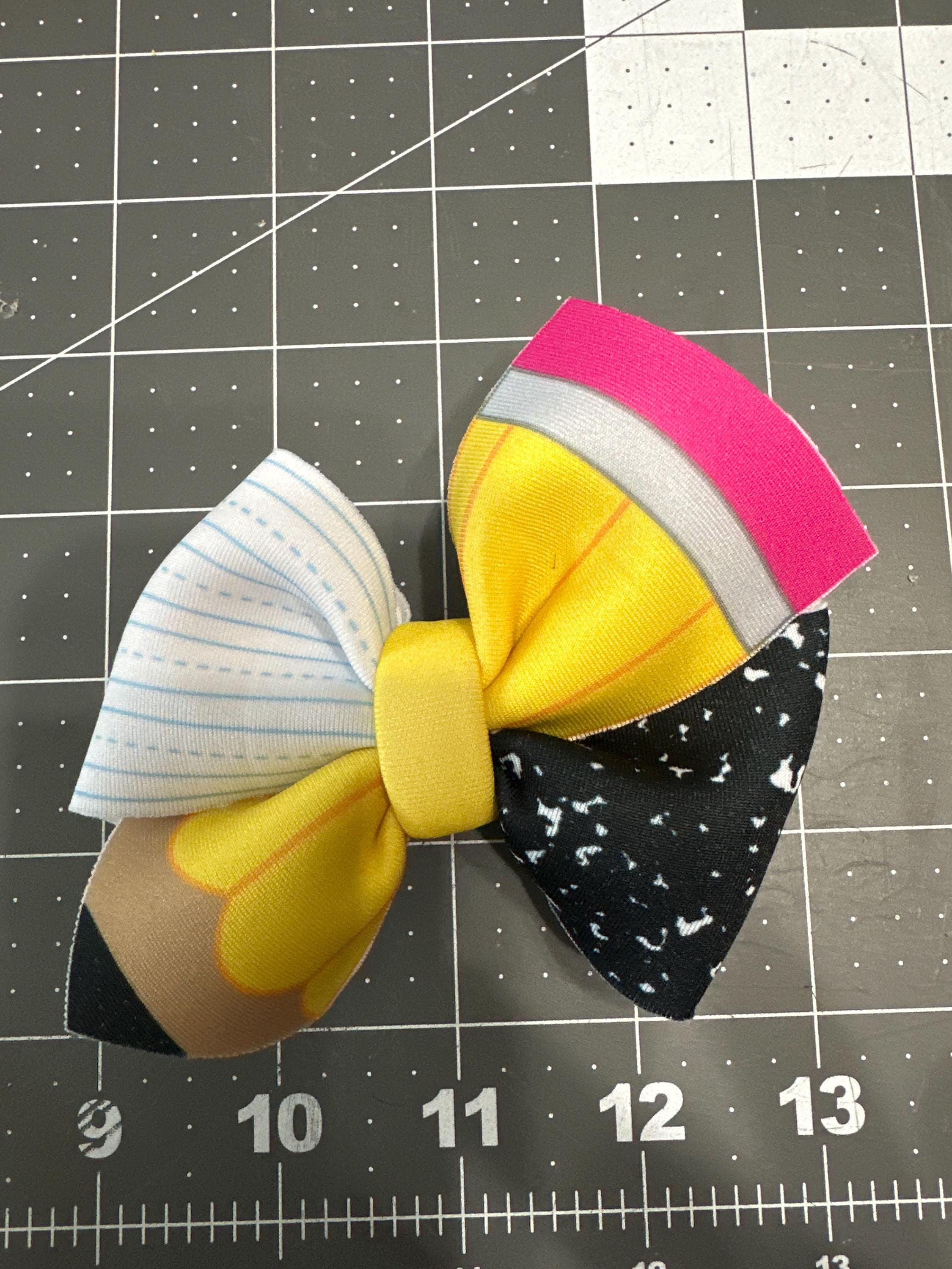 Mini Taking Notes Pinwheel Hair bow