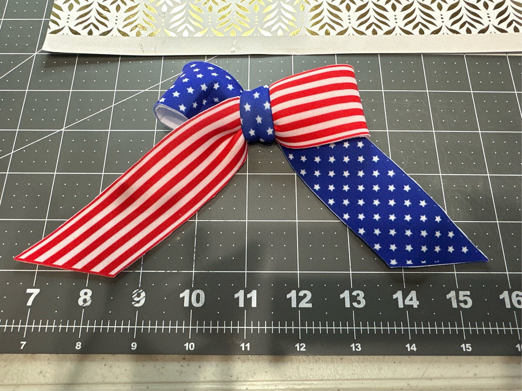 Classic Stars & Stripes Long Tails Hair bow