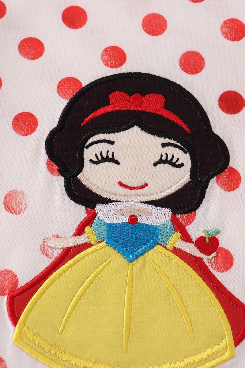 Snow White applique romper