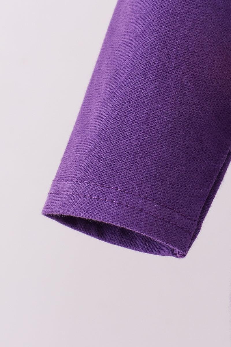 Purple LSU Go Team embroidery bubble