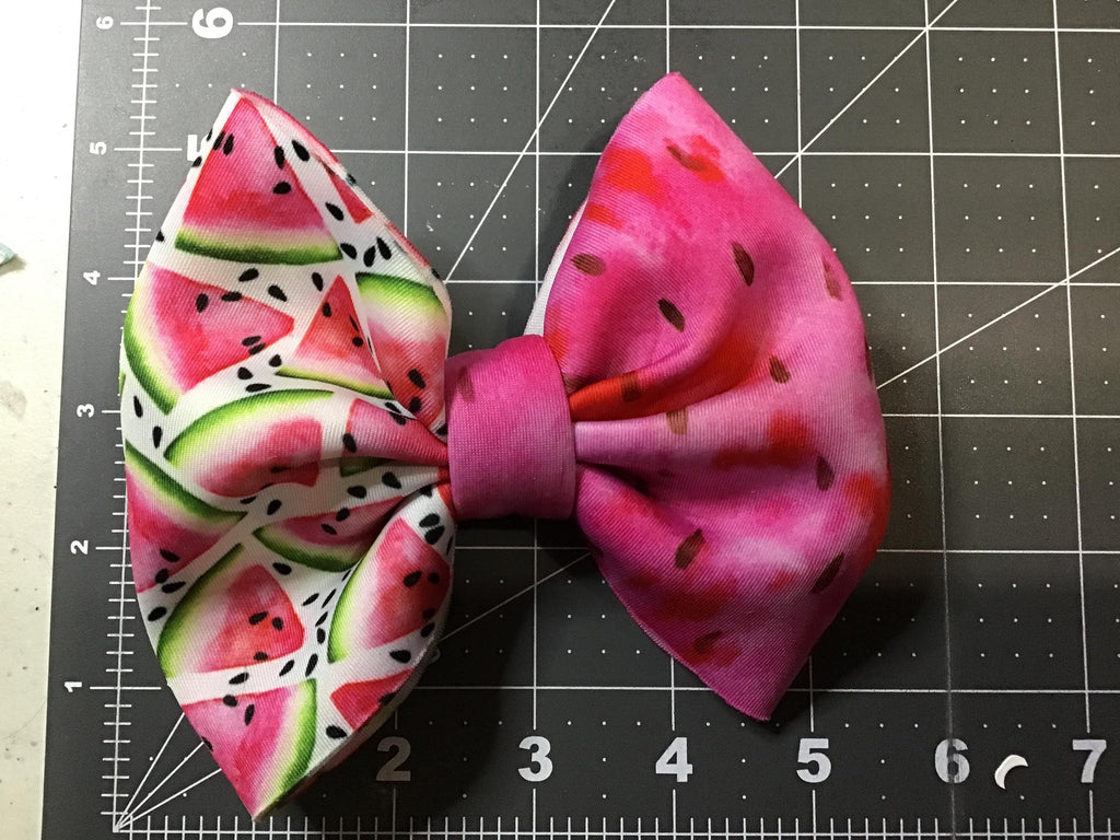 Watermelon Pinch Fabric Hair bow