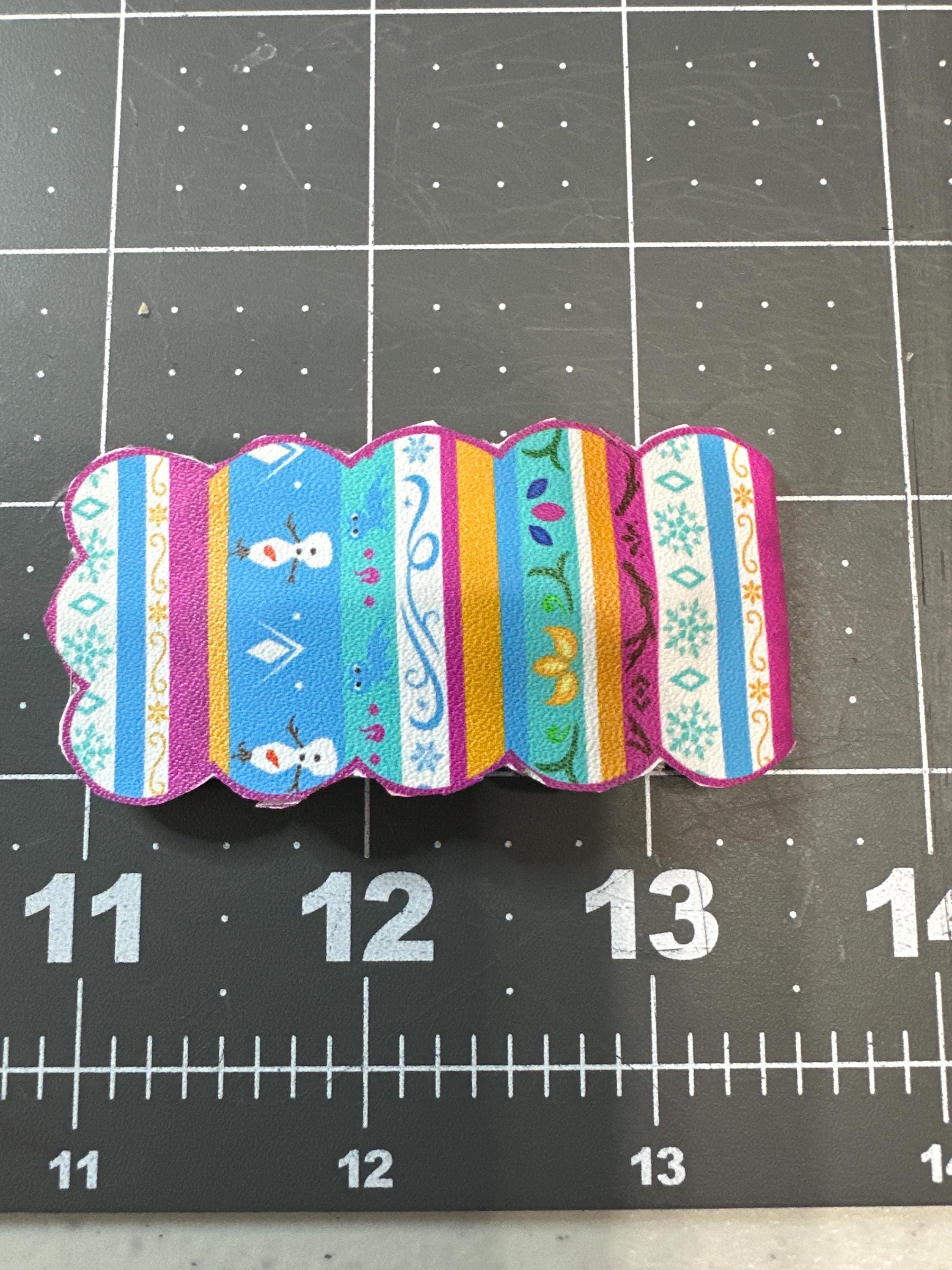 Frozen Faux Leather Hair Clip