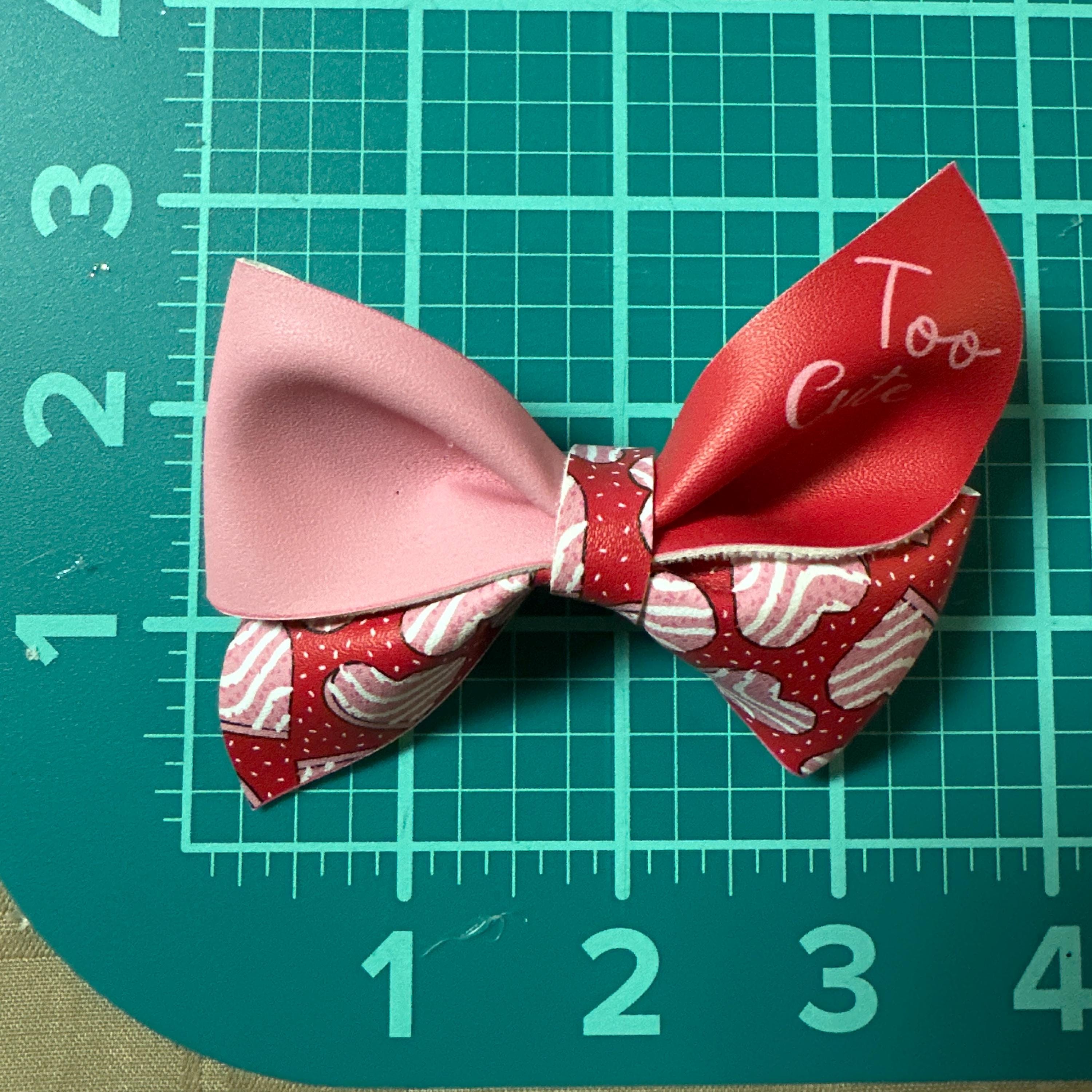 Sweet Treats Pinwheel Faux Leather Hair Bows